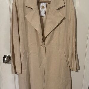 NWT Primark Linen Trench Coat jacket
